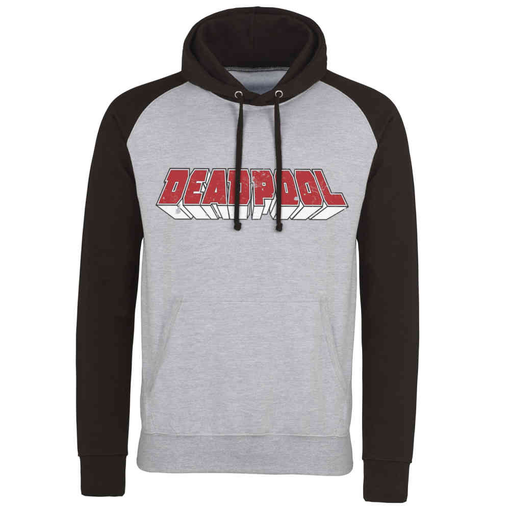 Marvel Marvel Deadpool Hoodie Distressed Logo GreyBlack Deadpool hoodie | Etsy